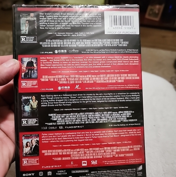 Drive / Parker / Faster / The Mechanic (DVD) Reved Up Set Dwayne Johnson Gosling - Picture 2 of 2